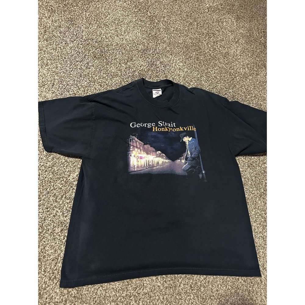 Vintage George Strait Shirt Adult 2XL 2004 Honkytonkville Country Tour Mens